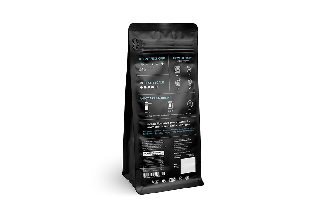 Rage Coffee OG Blend Medium Roast Ground Coffee Machine   Pack  250 grams
